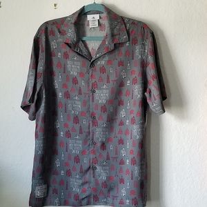 NWT Disney 2019 Food Wine Taste Your Way Button Camp Shirt Size Small